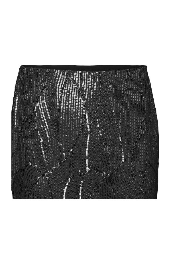 VMMERLE HW ANKLE SKIRT WVN GA - ΜΑΥΡΟ