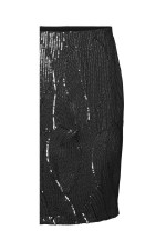 VMMERLE HW ANKLE SKIRT WVN GA - ΜΑΥΡΟ