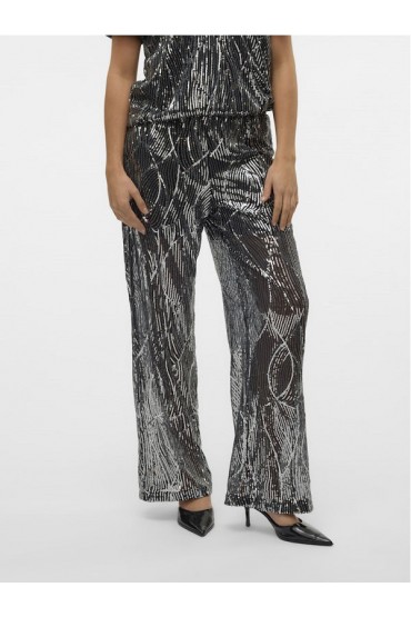 VMELLEN HW WIDE PANT JRS - ΜΑΥΡΟ
