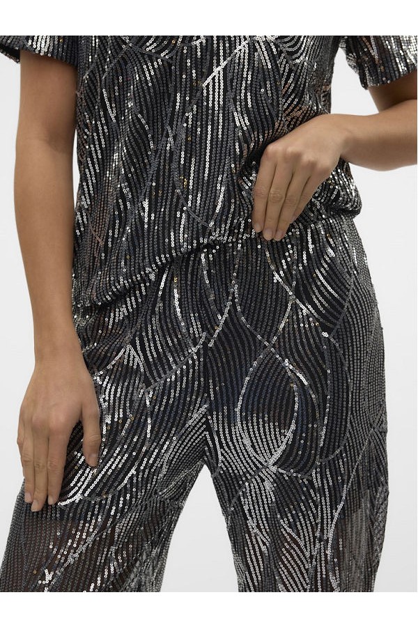 VMELLEN HW WIDE PANT JRS - ΜΑΥΡΟ