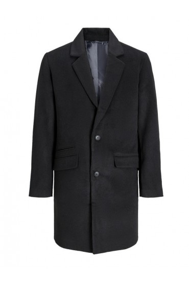 JJHAYS WOOL BLEND COAT - ΜΑΥΡΟ
