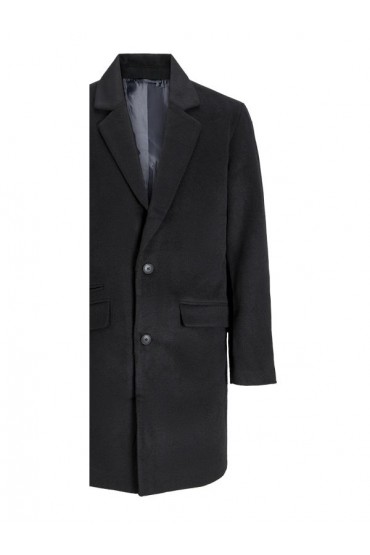 JJHAYS WOOL BLEND COAT - ΜΑΥΡΟ