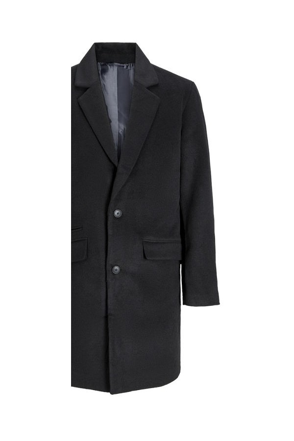 JJHAYS WOOL BLEND COAT - ΜΑΥΡΟ