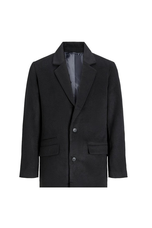 JJHAYS WOOL BLEND COAT - ΜΑΥΡΟ