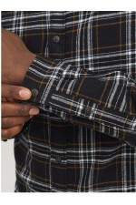 JJJOSHUA FALL FLANNEL SHIRT LS - ΜΑΥΡΟ