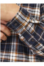 JJJOSHUA FALL FLANNEL SHIRT LS - ΠΟΡΤΟΚΑΛΙ