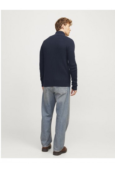 JJPANNEL KNIT ZIP CARDIGAN AW24 - ΜΠΛΕ