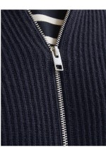 JJPANNEL KNIT ZIP CARDIGAN AW24 - ΜΠΛΕ