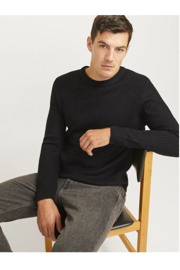 JREBLIAM KNIT CREW NECK - ΜΑΥΡΟ