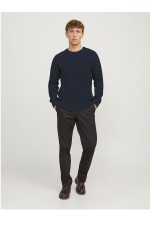 JJJONES KNIT CREW NECK - ΜΠΛΕ
