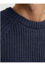 JJJONES KNIT CREW NECK - ΜΠΛΕ