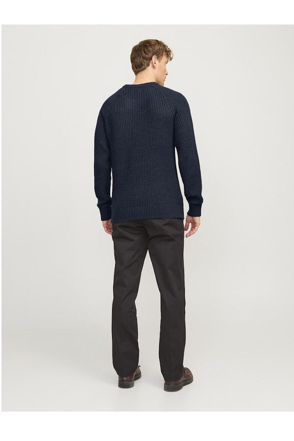 JJJONES KNIT CREW NECK - ΜΠΛΕ