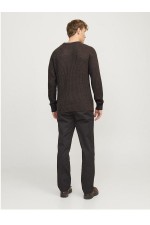 JJJONES KNIT CREW NECK - ΚΑΦΕ
