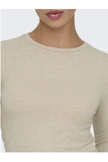 ONLSIA L/S O-NECK TOP BOX JRS - ΜΠΕΖ