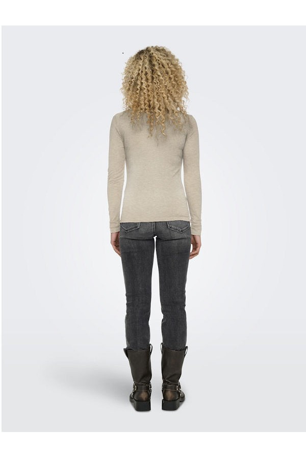 ONLSIA L/S O-NECK TOP BOX JRS - ΜΠΕΖ