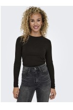 ONLSIA L/S O-NECK TOP BOX JRS - ΚΑΦΕ