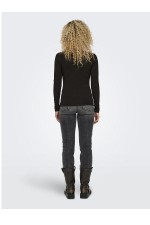 ONLSIA L/S O-NECK TOP BOX JRS - ΚΑΦΕ