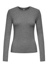 ONLSIA L/S O-NECK TOP BOX JRS - ΓΚΡΙ
