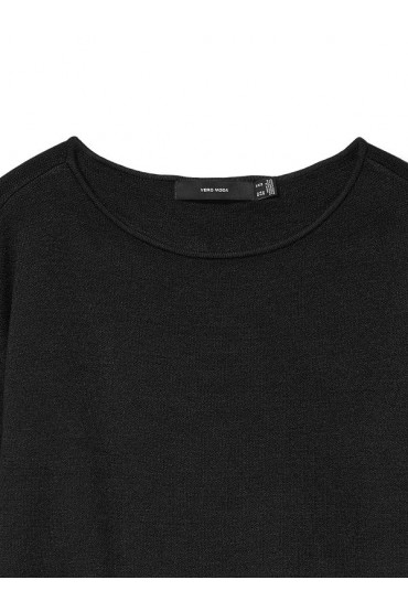 VMGOLD LS BOATNECK PULLOVER - ΜΑΥΡΟ