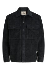 JPRBLUWILL CORDUROY L/S OVERSHIRT - ΜΑΥΡΟ