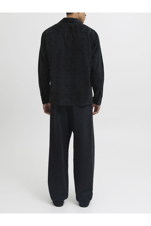 JPRBLUWILL CORDUROY L/S OVERSHIRT - ΜΑΥΡΟ