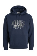 JREBBLUE SWEAT HOOD - ΜΠΛΕ