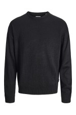 JREBJEFF KNIT CREW NECK - ΜΑΥΡΟ