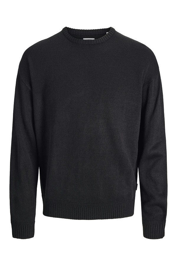 JREBJEFF KNIT CREW NECK - ΜΑΥΡΟ