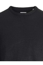 JREBJEFF KNIT CREW NECK - ΜΑΥΡΟ