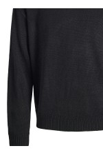 JREBJEFF KNIT CREW NECK - ΜΑΥΡΟ