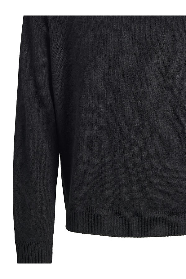 JREBJEFF KNIT CREW NECK - ΜΑΥΡΟ