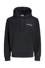 JJYUKI FRONT SWEAT HOOD - ΜΑΥΡΟ