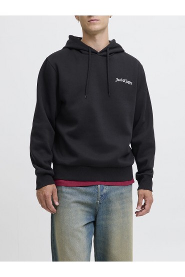 JJYUKI FRONT SWEAT HOOD - ΜΑΥΡΟ