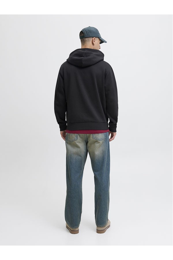 JJYUKI FRONT SWEAT HOOD - ΜΑΥΡΟ