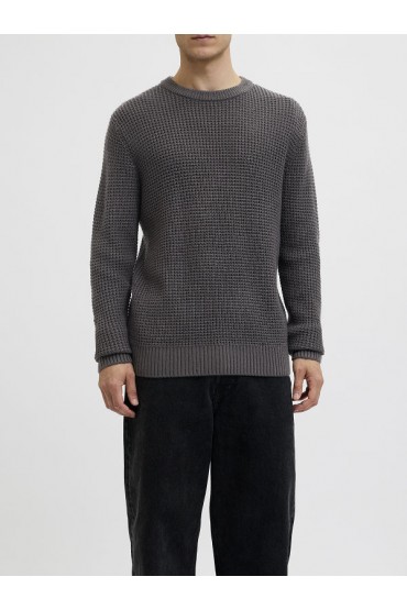 JJGLOBAL KNIT CREW NECK - ΓΚΡΙ