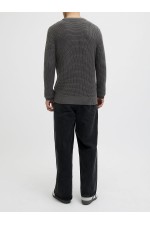 JJGLOBAL KNIT CREW NECK - ΓΚΡΙ