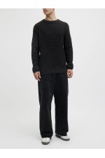 JJGLOBAL KNIT CREW NECK - ΜΑΥΡΟ