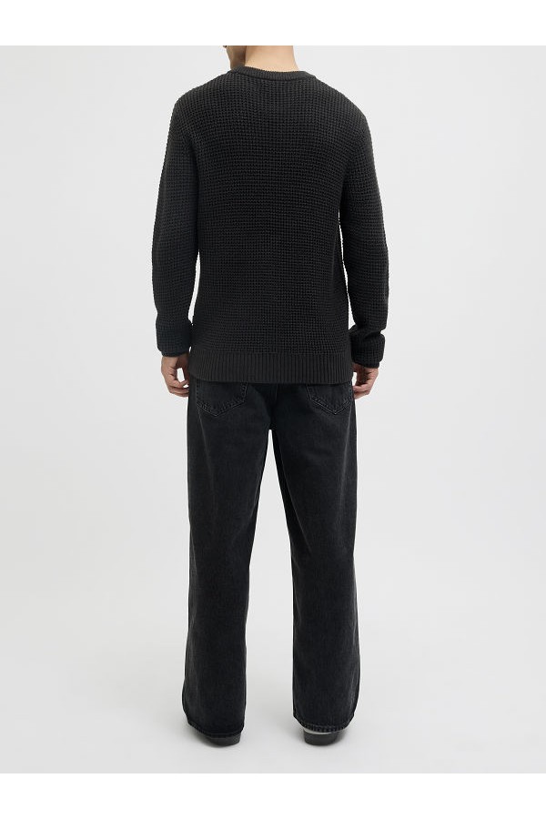 JJGLOBAL KNIT CREW NECK - ΜΑΥΡΟ