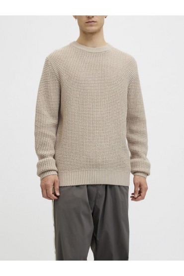 JJGLOBAL KNIT CREW NECK - ΜΠΕΖ