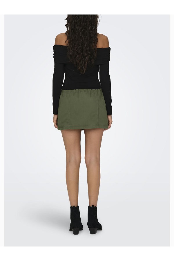 ONLLIVE LOVE L/S OFF SHOULDER CS TOP - ΜΑΥΡΟ