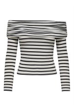 ONLGLAMOUR L/S OFF SHOULDER TOP CC JRS - ΛΕΥΚΟ