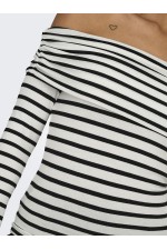 ONLGLAMOUR L/S OFF SHOULDER TOP CC JRS - ΛΕΥΚΟ