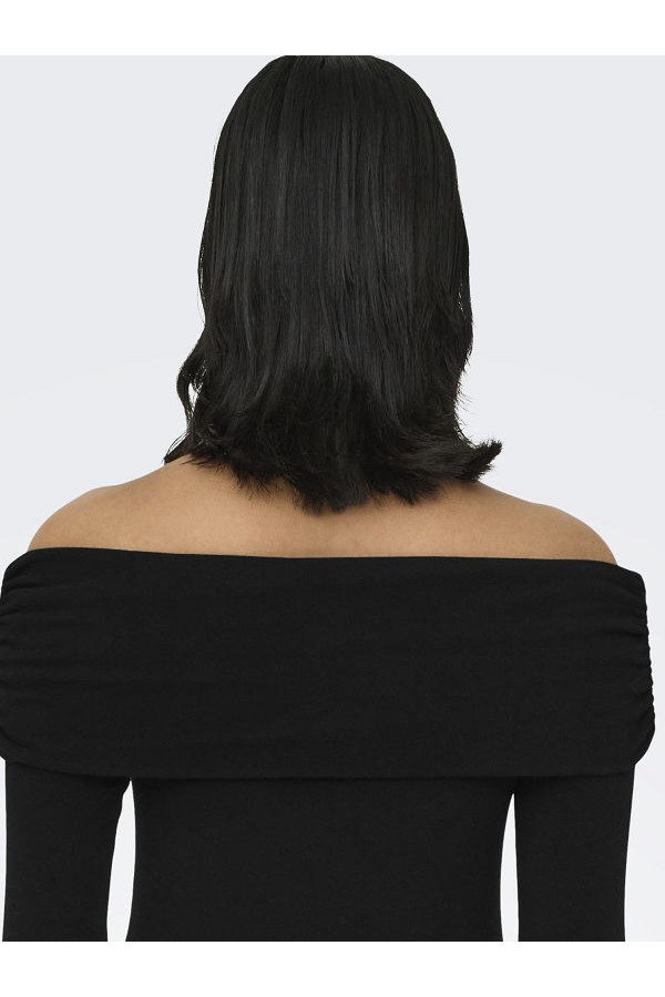 ONLGLAMOUR L/S OFF SHOULDER TOP CC JRS - ΜΑΥΡΟ