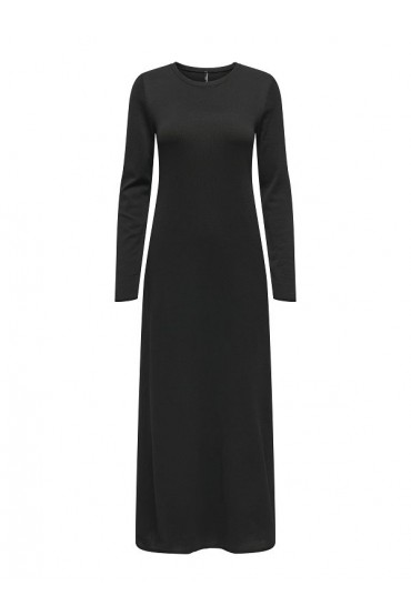 ONLPAULA LS LONG DRESS EX KNT - ΜΑΥΡΟ