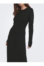 ONLPAULA LS LONG DRESS EX KNT - ΜΑΥΡΟ