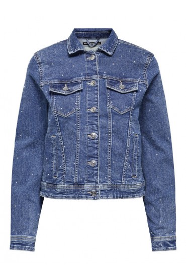 ONLWONDER RHINESTONE DNM JACKET PIM - ΜΠΛΕ