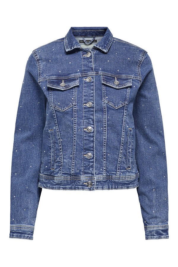 ONLWONDER RHINESTONE DNM JACKET PIM - ΜΠΛΕ