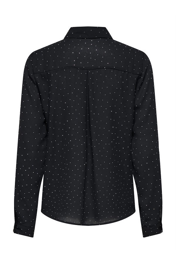 ONLZEKE L/S STUD SHIRT WVN - ΜΑΥΡΟ