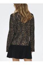 ONLLULA L/S SHINE O-NECK TOP BOX JRS - ΜΑΥΡΟ