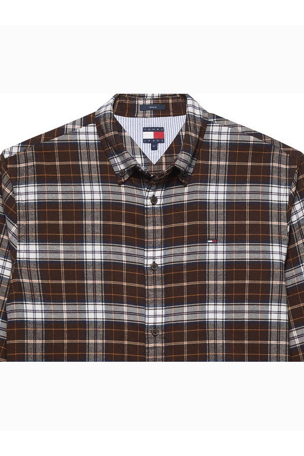 TJM REG FLANNEL CHECK SHIRT EXT - ΚΑΦΕ